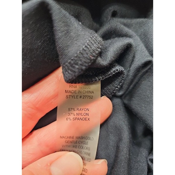 Soft Surroundings Jumpsuit Womens XL Black Button Up Roll Tab Sleeve - Picture 5 of 7